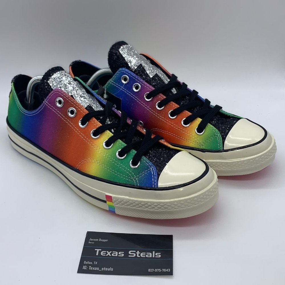 NEW Converse Chuck 70 Low Pride Shimmering Rainbow - Picture 1 of 9